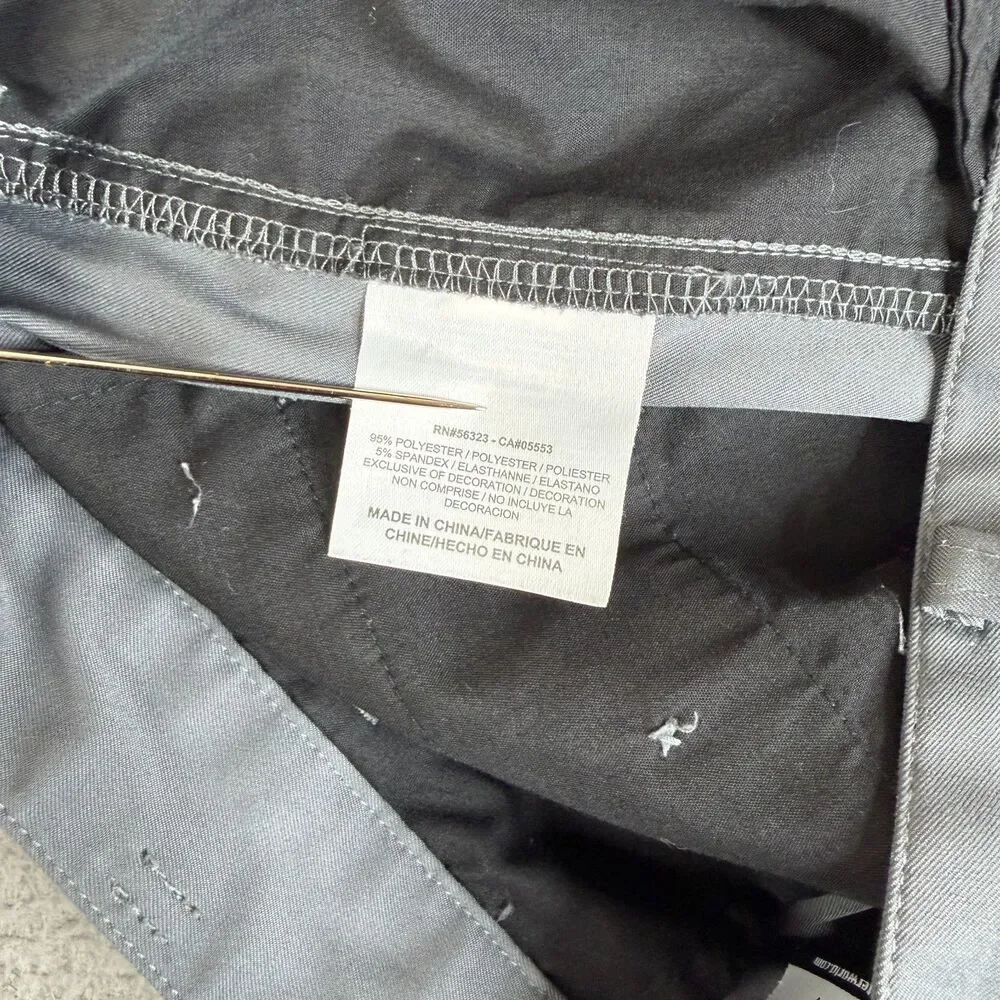 NIKE Golf Chino Pants Mens 34x32 Gray Dri Fit Performance Stretch Flat Front